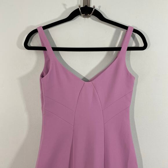 Likely Women Lilac Sleeveless V-neck Long Georgina Sheath Dress Size 2 - Picture 7 of 8